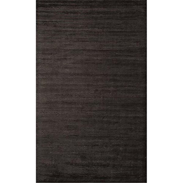 Jaipur Rugs Solids and Texture and Shag Solid Pattern - Wool and Art Silk Area Rug - Black RUG124589